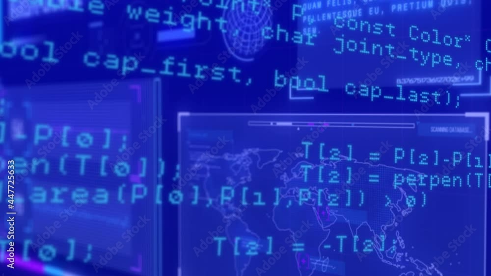 Animation of data processing on interface Animation of data processing on interface