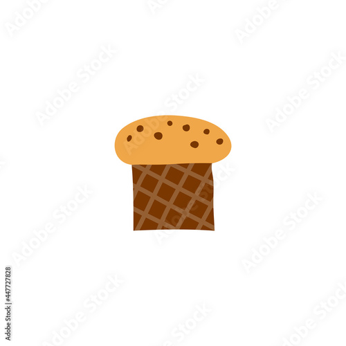 Doodle Easter kulich cake or Christmas panettone.