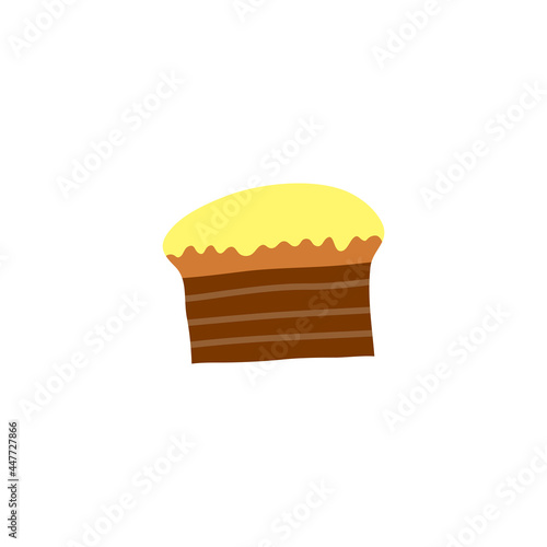 Doodle Easter kulich cake or Christmas panettone.