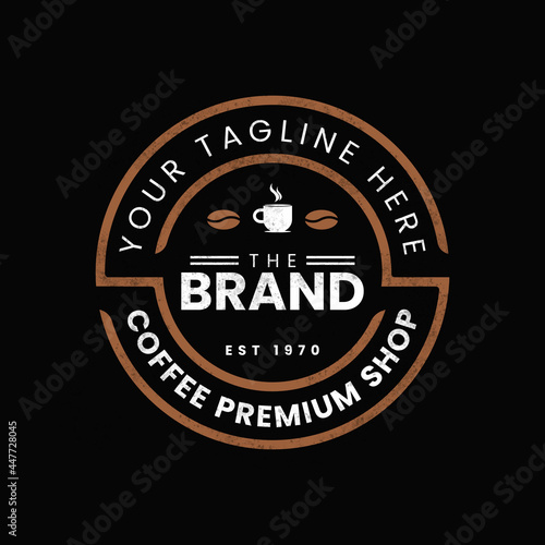 Premium quality Coffee vintage logo