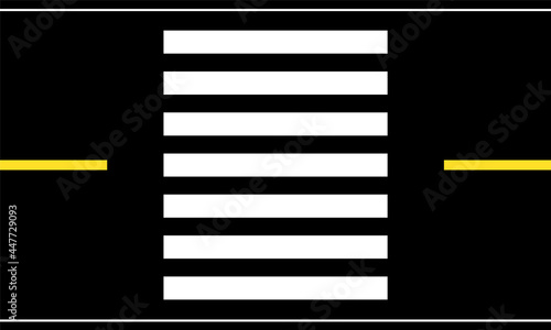 Crosswalk top view vector