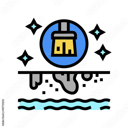 pool cleaning services color icon vector. pool cleaning services sign. isolated symbol illustration