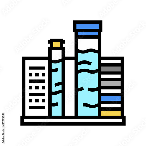 pool water testing and balancing color icon vector. pool water testing and balancing sign. isolated symbol illustration