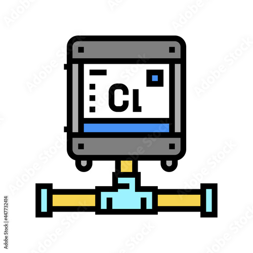 pool chlorine generator color icon vector. pool chlorine generator sign. isolated symbol illustration