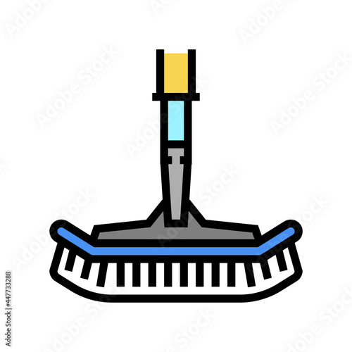 vacuum pool brush color icon vector. vacuum pool brush sign. isolated symbol illustration
