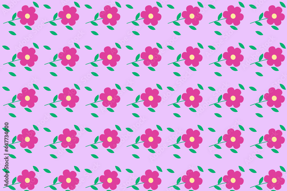 Flower pattern on colored background Flower pattern on colored background