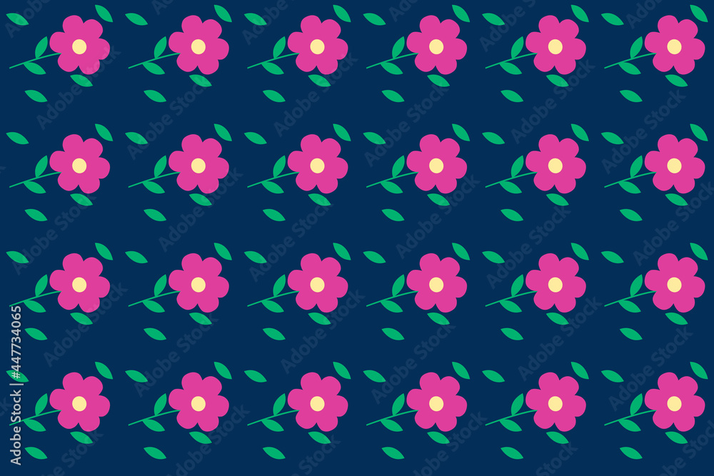 Flower pattern on colored background Flower pattern on colored background