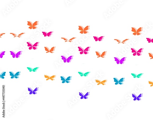 confetti pattern on butterfly white