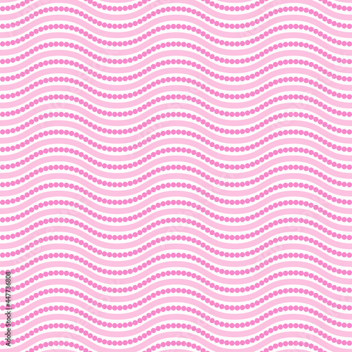 Seamless ornament. Modern background. Geometric modern wavy pink pattern