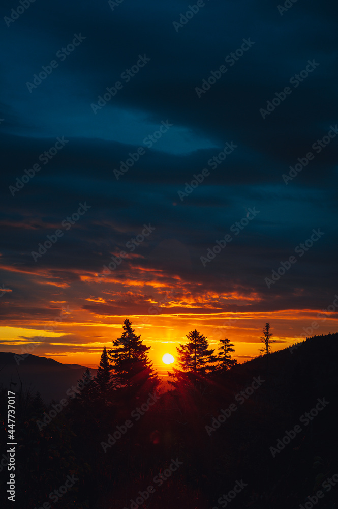 Sunrise Over North Conway Mountains, North Conway New Hampshire