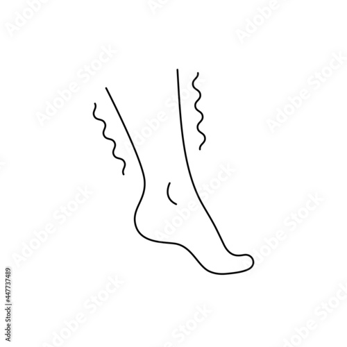 linear black legs with waves