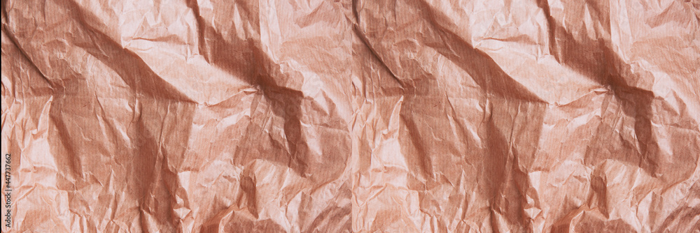 Kraft paper texture for wrapping. Kraft paper texture background. Crumpled brown paper texture background or cardboard surface, for decor design and nature background concept. Banner Kraft paper texture for wrapping. Kraft paper texture background. Crumpled brown paper texture background or cardboard surface, for decor design and nature background concept. Banner