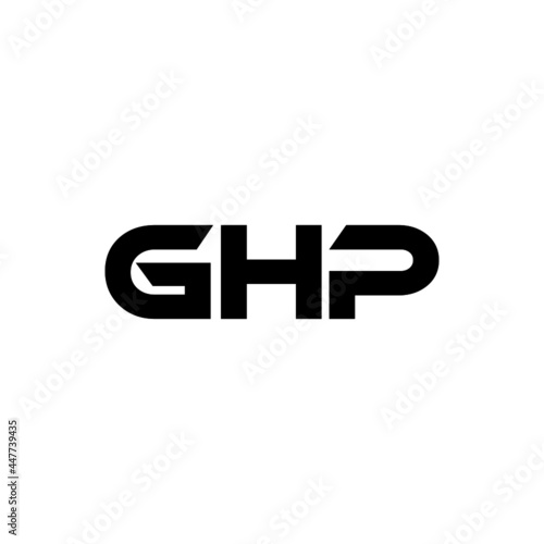 GHP letter logo design with white background in illustrator, vector logo modern alphabet font overlap style. calligraphy designs for logo, Poster, Invitation, etc. photo