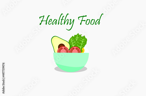 illustration healthy in the vector