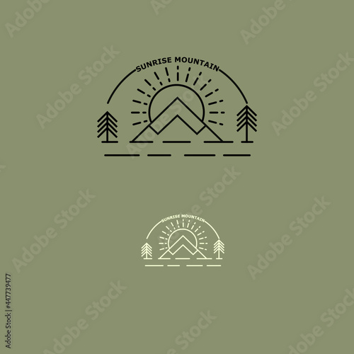 logo sunrise in the vector 