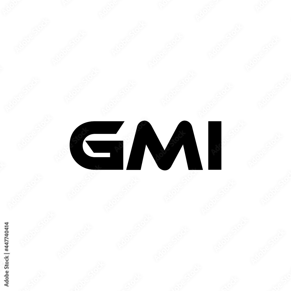 GMI letter logo design with white background in illustrator, vector logo modern alphabet font overlap style. calligraphy designs for logo, Poster, Invitation, etc.