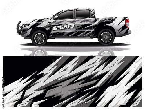 Car decal wrap design vector
