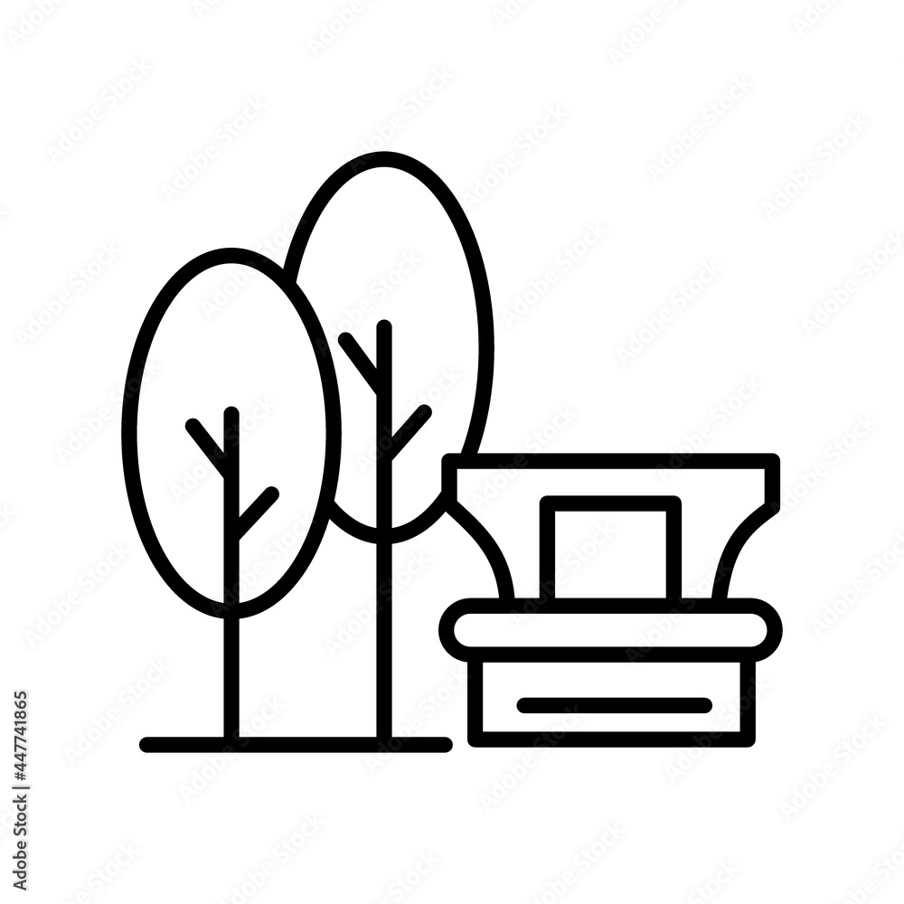 Garden Vector Line Icon Design Garden Vector Line Icon Design