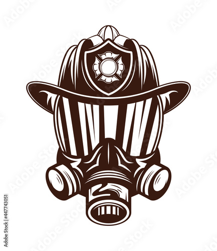 firefighter mask with helmet