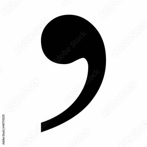 Comma sign illustration