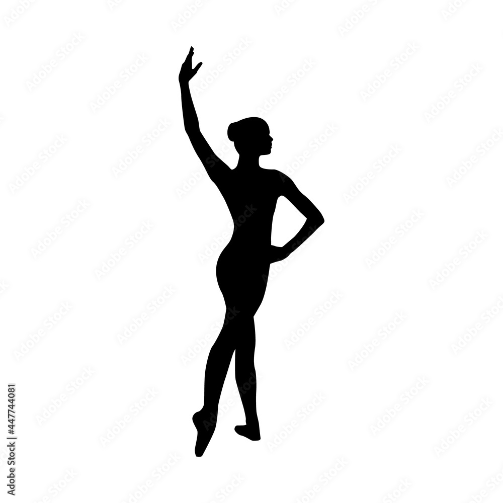 Dancer woman silhouette vector illustration black and white Dancer woman silhouette vector illustration black and white