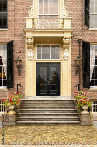 Entrance of Groeneveld Castle; an 18th century manor house.