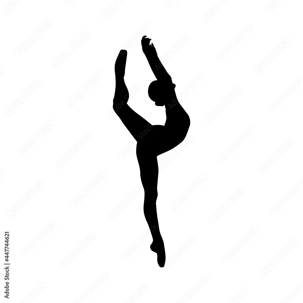 Dancer woman silhouette vector illustration black and white Dancer woman silhouette vector illustration black and white