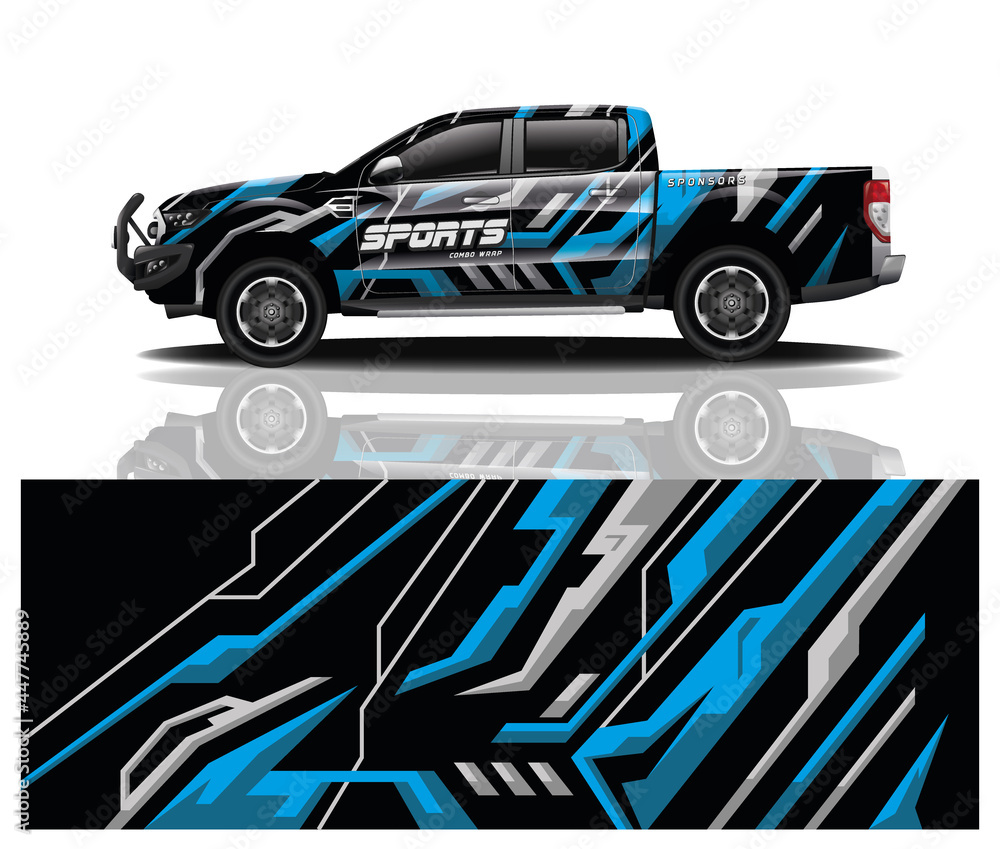 Car decal wrap design vector Car decal wrap design vector
