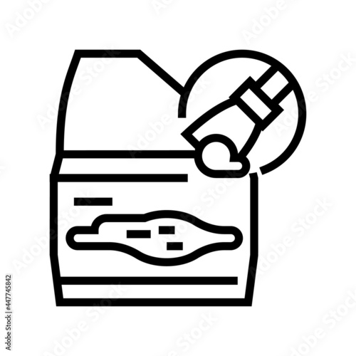 auto body filler bondo line icon vector. auto body filler bondo sign. isolated contour symbol black illustration