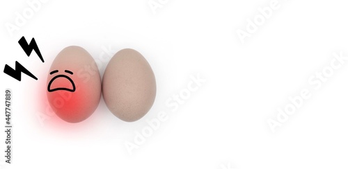 Papier peint Concept of right sided scrotal inflammation or testicular pain