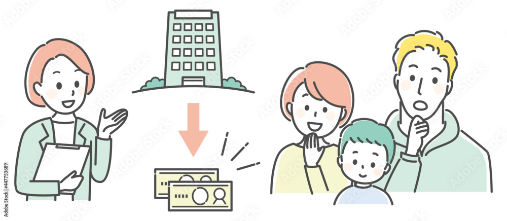 illustration of people receiving insurance money illustration of people receiving insurance money