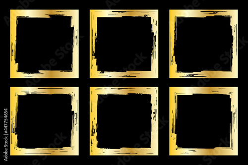 Artistic Grunge Frames Paint Brush Stroke Border Collection