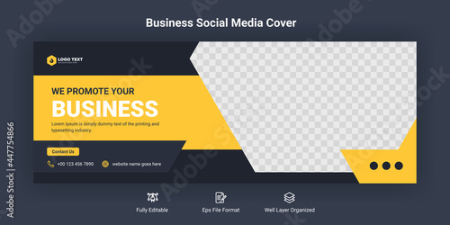 Creative corporate business marketing social media facebook cover banner post template 