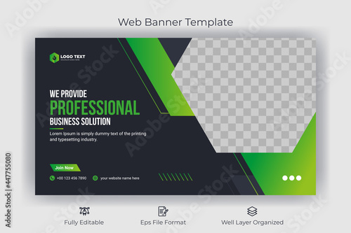 Creative corporate social media  web banner and youtube thumbnail template | Youtube live stream video thumbnail for marketing agency | video thumbnail | Youtube thumbnail