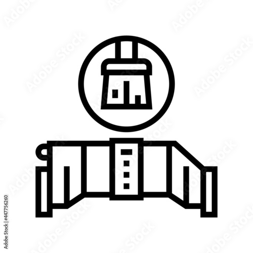 salt cell maintenance line icon vector. salt cell maintenance sign. isolated contour symbol black illustration