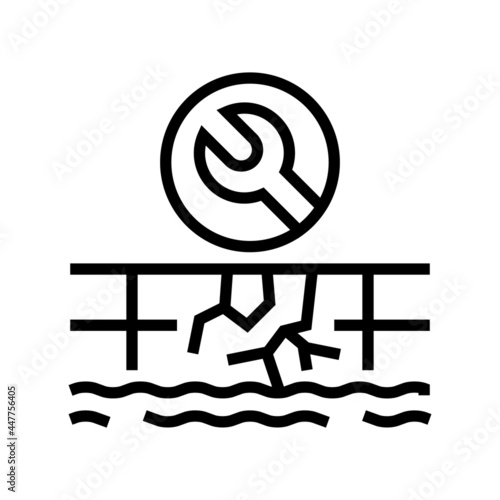 pool repair services line icon vector. pool repair services sign. isolated contour symbol black illustration