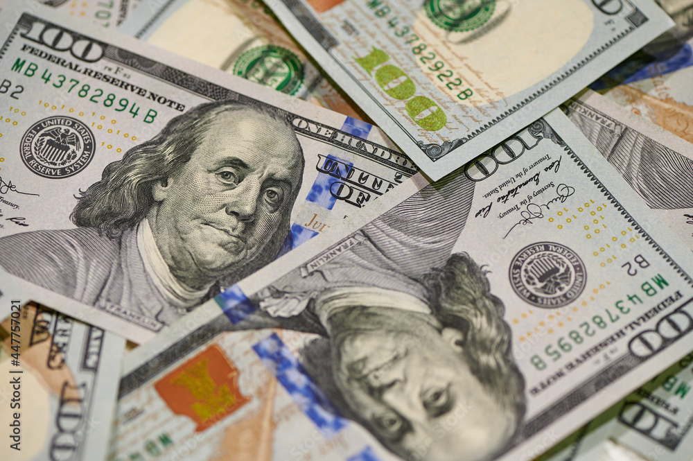 Cash of hundred dollar bills. Cash of hundred dollar bills.