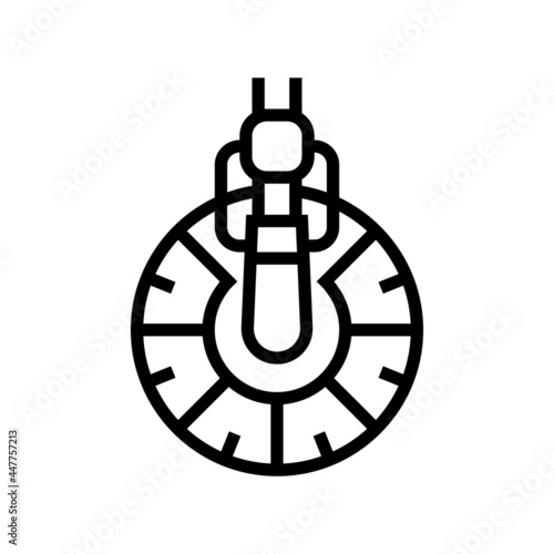 suction cleaner pool line icon vector. suction cleaner pool sign. isolated contour symbol black illustration