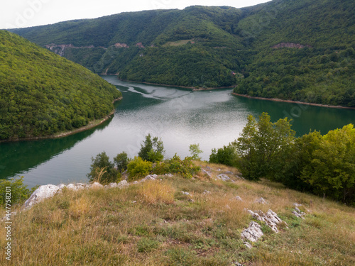 Bocac artificial lake in the canyon of the river Vrbas between the Manjaca and Cemernica mountains in the towns of Banja Luka, Knezevo and Mrkonjic Grad photo