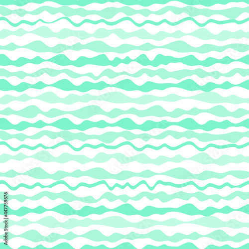 Blue wawes seamless pattern. Abstract modern vector background.