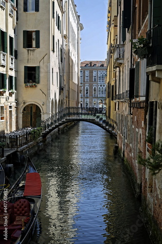 gondolas and houses in Venice