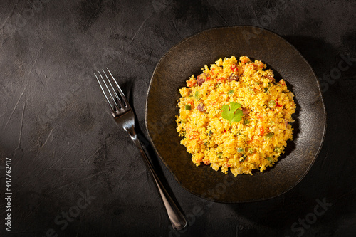 Bilde på lerret Cuscuz. Typical food from northeastern Brazil.