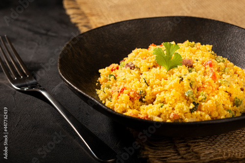 Cuscuz. Typical food from northeastern Brazil.