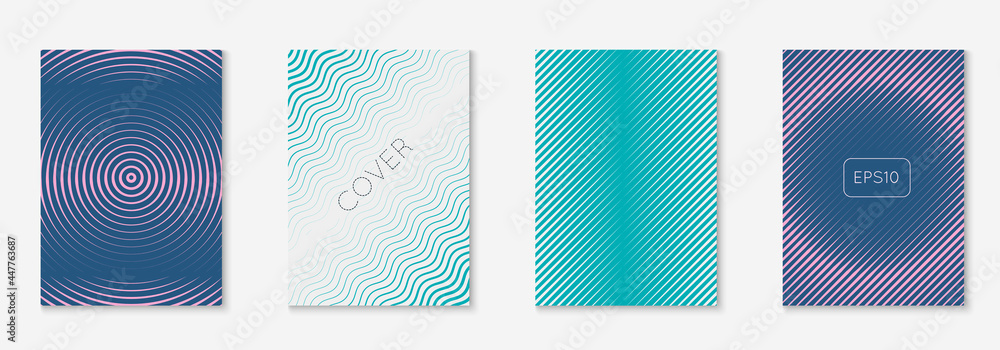 Music cover with minimalist geometric line and trendy shapes.