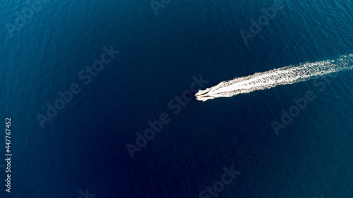 lonely boat in the ocean Croatia © Marcin