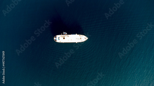 lonely boat in the ocean © Marcin