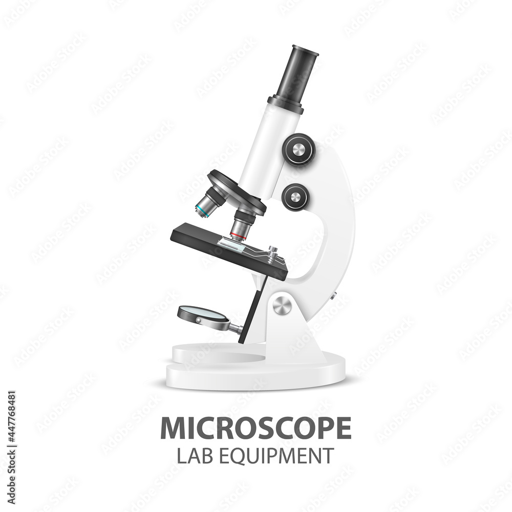 Microscope Parts, Structure Anatomy. Vector 3d Realistic White Laboratory Microscope Isolated on White. Chemistry, Biology Tool. Science, Lab, Research, Education Infographics. Design Template Microscope Parts, Structure Anatomy. Vector 3d Realistic White Laboratory Microscope Isolated on White. Chemistry, Biology Tool. Science, Lab, Research, Education Infographics. Design Template