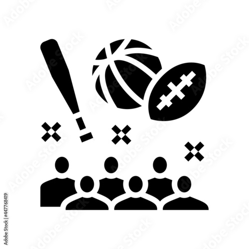 sports kids party glyph icon vector. sports kids party sign. isolated contour symbol black illustration