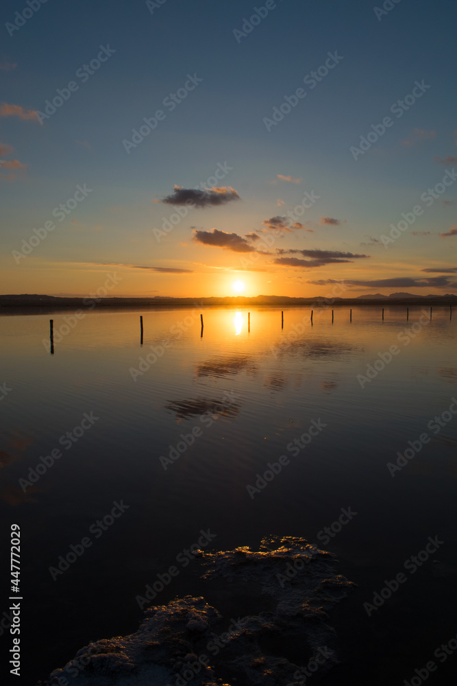 Ocaso en las Salinas de Torrevieja