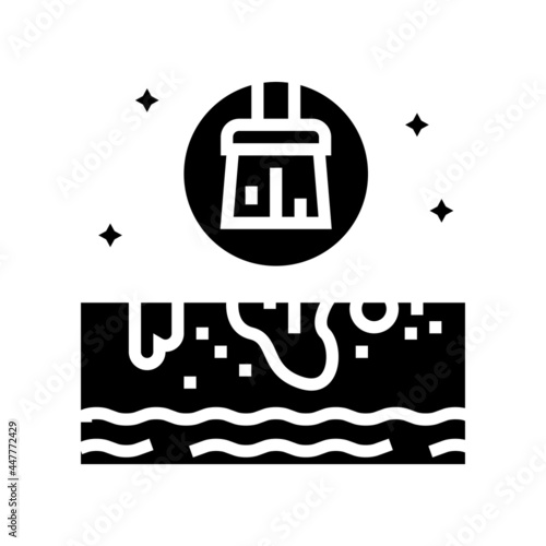 pool cleaning services glyph icon vector. pool cleaning services sign. isolated contour symbol black illustration